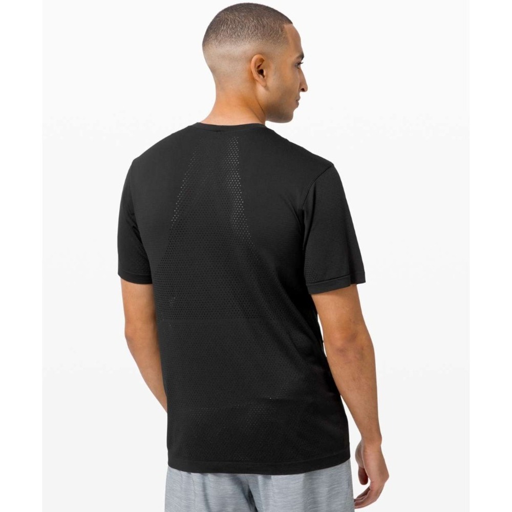 Lululemon Mens Metal Vent Breathe Short Sleeve Shirt Black Size S Running Gym